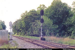 C&O Railway signal: Mechums River (WB)